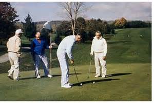 men playing golf